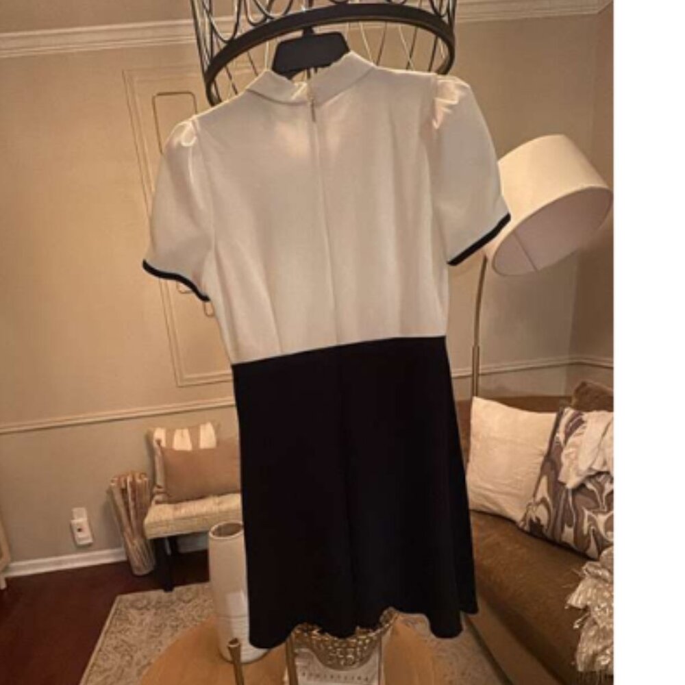 Karl Lagerfeld Paris Black & White Colorblock Bow Dress - Size 12 (NWT) - Picture 5 of 5